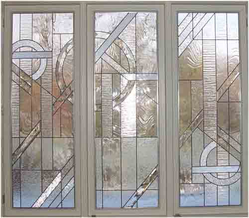 beveled and stained glass